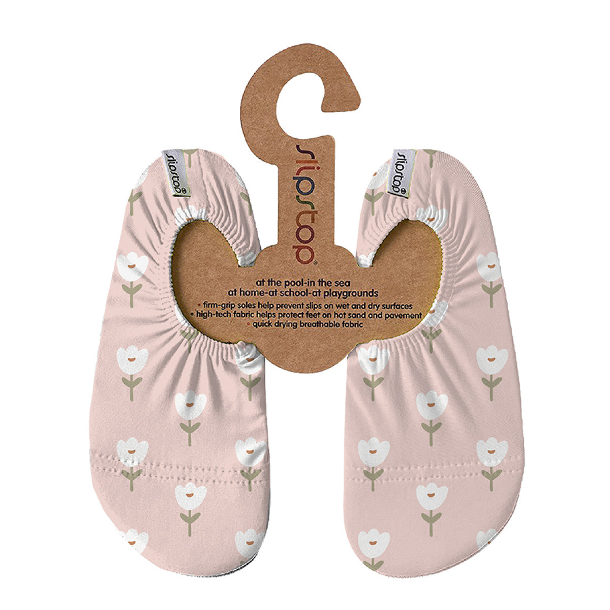 Slipstop | Waterschoentjes voor meisjes | Antislip schoen | Bloemen | Tulip pink